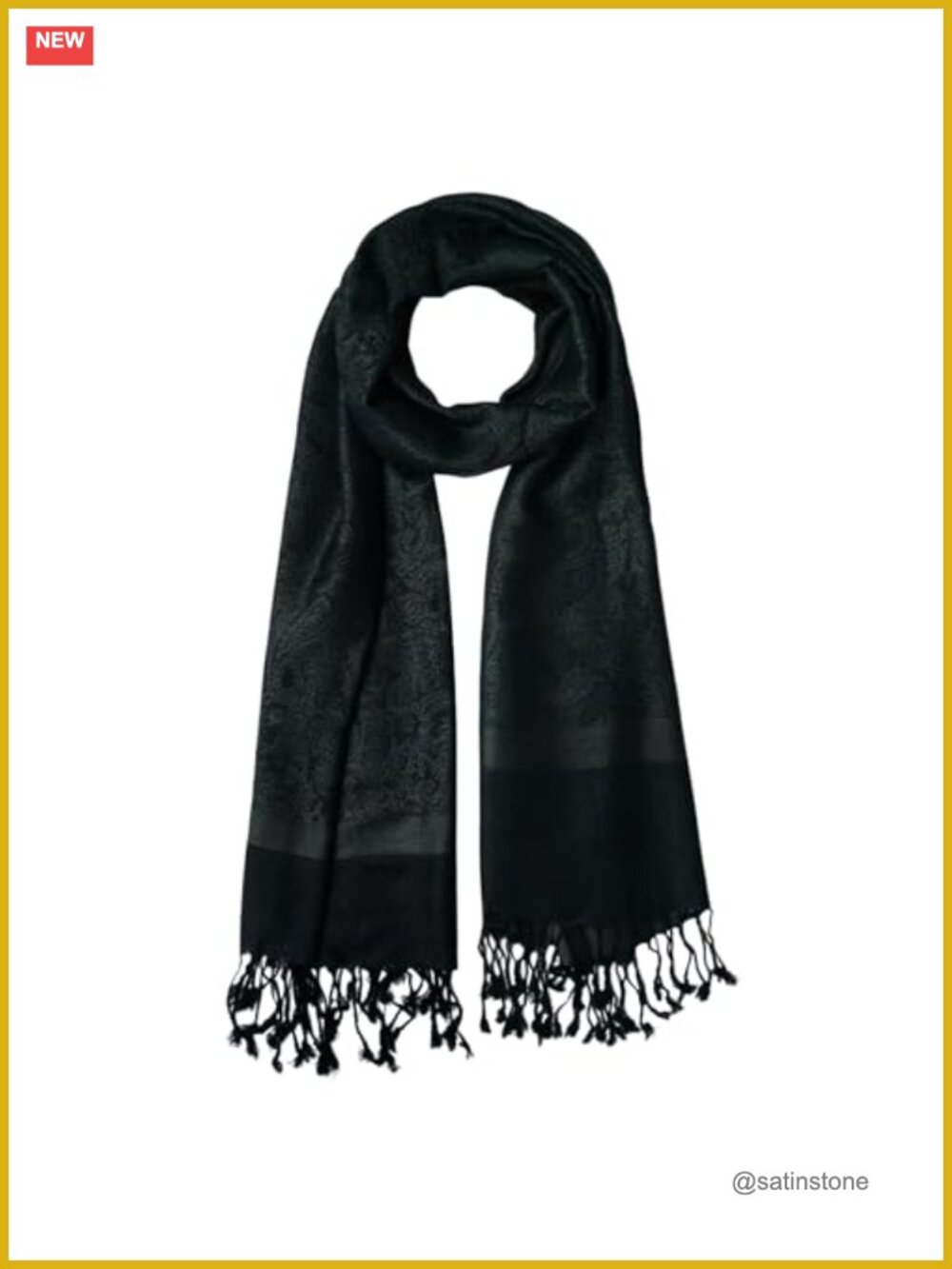 Silky Paisley Shawl Wrap for Women, Soft Acrylic Fringe Scarf, Versatile